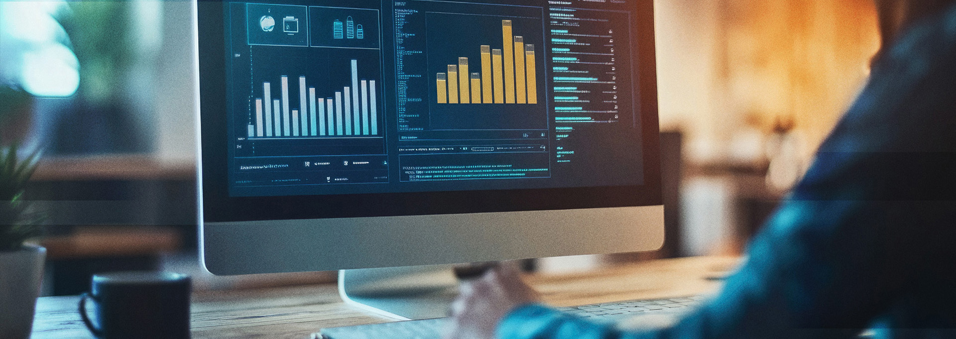 Computerbildschirm mit Daten